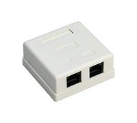 Goobay 4040849776335 RJ-45 Blanco caja de tomacorriente - Caja registradora (62,2 mm, 25,6 mm, 59,8 mm)