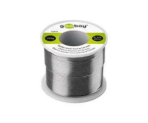 Goobay 40845 - Estaño para soldar sin plomo; ø 1,0 mm, 250 g de soldadura con un contenido de plata (Ag) de 0,3%