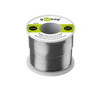Goobay 40845 -Estaño para soldar sin plomo; ø 1,0 mm, 250 g de soldadura de marca respetuosa con el medio ambiente con un contenido de plata (Ag) de 0,3%