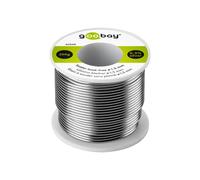 Goobay 40848 - Estaño para soldar sin plomo; ø 1,5 mm, 250 g de soldadura de marca con un contenido de plata (Ag) de 0,3%