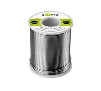 Goobay 40849 - Estaño para soldar sin plomo; ø 1,5 mm, 500 g de soldadura de marca con un contenido de plata (Ag) de 0,3%
