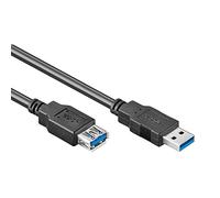 Goobay 43998 - Cable USB (1,8 m, USB A, USB A, 3.0 (3.1 Gen 1), Macho/Hembra, Negro)
