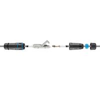 Goobay 44414 - Conector de red Lan para exteriores (IP68, CAT 6A STP, apantallado, resistente al polvo y al agua, regleta de sujeción para montaje sin herramientas, 500 MHz, ancho de banda negro)