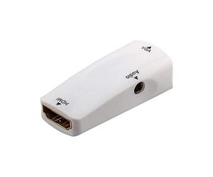 Goobay 44794 compacto de adaptador de HDMI/VGA con audio dorado