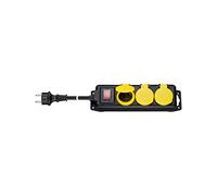 Goobay 45193 Base múltiple Interior 3 m 3 Salidas AC Negro, Amarillo - Bases múltiples (Interior, 3 m, 3 Salidas AC, Tipo F, Negro, Amarillo, 230 V)