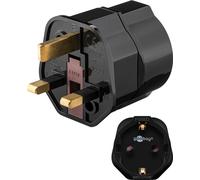 Goobay Adaptador de alimentación 45352 Europeo a UK (Tipo F a Tipo G) Negro