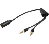 Goobay 48980 cable de audio 0,4 m 2 x 3.5mm 3,5mm negro