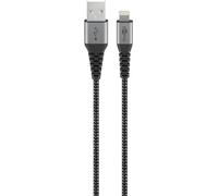 Goobay Cable de carga y sincronización 49267 USB-A a Lightning MFi textil resistente 0,5 m