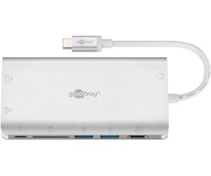Goobay 49850 hub de interfaz usb tipo c 5000 mbit/s plata