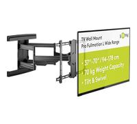 goobay 49935 Soporte de Pared para TV Pro FULLMOTION (L) Amplio Rango 37 a 70 Pulgadas (94-178 cm), Totalmente móvil, Giratorio/inclinable, 70 kg, estándar Vesa, Negro