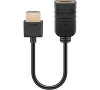 Goobay 49979 Adaptador HDMI Flex, cable de extensión corto macho > hembra para extender y conectar Fire TV Stick, Chromecast, Roku, 0.20m