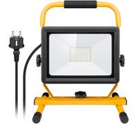 Goobay 49983 -Foco de trabajo LED con soporte - Lámpara 4000 lm - LED de 50W - temperatura de 6500 K - Impermeable IP 65 - adecuada para uso en interiores y exteriores