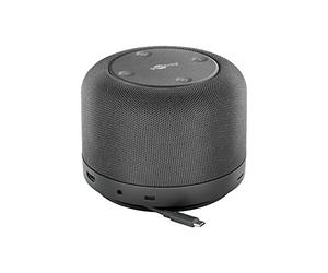 Goobay 49986 Altavoces, estación de carga Qi y Hub Multipuerto USB-C en uno - incl. Power Delivery con 100W, Lector de tarjetas, 4K HDMI + VGA, Ethernet