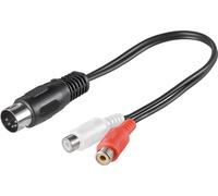 Goobay 50002 cable de audio 0,2 m din (5-pin) 2 x rca negro