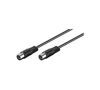 Goobay 50020 Cable de conexión de audio estéreo, de 5 clavijas DIN macho a 5 clavijas DIN macho, apantallado, negro, 1,5 m