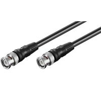 Goobay 50086 cables de conexión bnc (rg58), blindado, negro, 2 m long