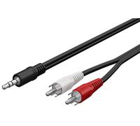 Goobay 50196 cable de audio 3 m 2 x rca 3,5mm negro, rojo, blanco