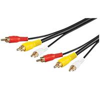 GOOBAY 50310 - Cable de audio y vídeo RCA, 3 conectores RCA, 10 m