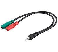 Goobay 50467 cable de audio 0,3 m 3,5mm 2 x 3.5mm negro, verde, rojo