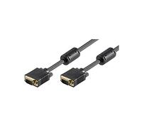 Goobay 50489 Cable para monitor Full HD SVGA, dorado, conector VGA (15 patillas) a conector VGA (15 patillas), 3 metros