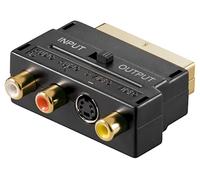 Goobay 50499 cambiador de género para cable scart 3x rca / mini-din 4