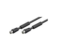 Goobay 50729 - Cable coaxial (IEC, IEC, 2,5 m, Macho/Hembra, Negro, 75 Ω)