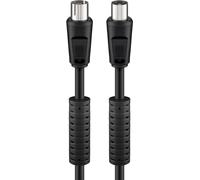 Goobay 50729 - cable coaxial (iec, iec, 2,5 m, macho/hembra, negro, 75
