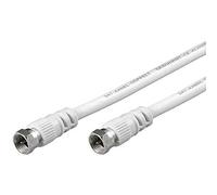 Goobay 50737 Cable de conexión satélite SAT (conector F macho a conector F macho) 1,5m blanco
