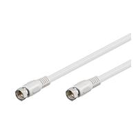 Goobay 50740 Cable de conexión satélite SAT (conector F macho a conector F macho) 7,5m blanco