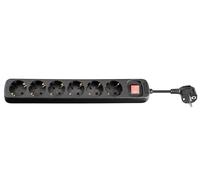 Goobay 51290 base múltiple 1,5 m 6 salidas ac interior negro