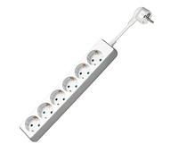 Goobay 51296 Regleta Enchufe/Regleta de enchufes múltiples con 6 Tomas de Corriente/Tomas de Contacto Protectoras/Protección táctil/Bloqueo de Seguridad niños / 3500 W / 16 A / 230 V / 1,5m