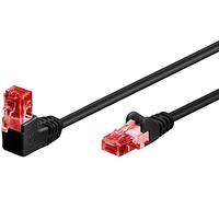 Goobay 51516 - Cable de Red (Cat. 6, 90 Grados, Ethernet, Playstation, Xbox, LAN, DSL, U/UTP, RJ45, 2 m), Color Negro