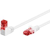 goobay 51521 - Cable de red (cat. 6, 90 grados, Ethernet, Playstation, Xbox, LAN, DSL, U/UTP, RJ45, 0,50 m), color blanco