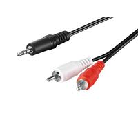 Goobay 51652 cable de audio 10 m 3,5mm 2 x rca negro