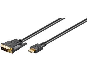 Goobay 51881 adaptador de cable de vídeo 1,5 m hdmi dvi-d negro