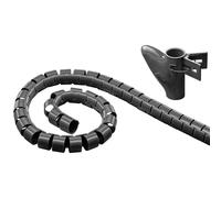 Goobay 51924 - protector de cable (negro, 2,5 m, 20 mm)