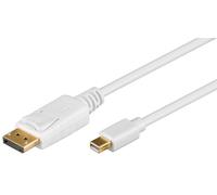 Cable adaptador Goobay 2m Mini-DisplayPort/DisplayPort [MAC o PC, contactos dorados, con mecanismo de bloqueo]