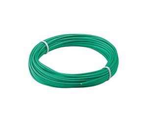 Goobay 55042 Alambre trenzado de cobre 1 núcleo aislado/cable trenzado de cobre/núcleo de alambre campana 18 x 0,1mm / cable trenzado AWG 26 / cable trenzado verde 10m