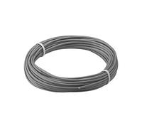 Goobay 55047 Alambre trenzado de cobre 1 núcleo aislado/cable trenzado de cobre/núcleo de alambre campana 18 x 0,1mm / cable trenzado AWG 26 / cable trenzado gris 10m