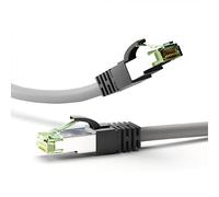 goobay 55137 RJ45 cable de conexión CAT 8.1 / enchufe RJ45 / 8K Gaming PS5 Playstation 5 & Xbox / 2.000 MHz/cable de red OFC/cable DSL/Gris/Cable LAN 2 m