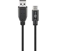 Goobay 55469 cable usb usb 2.0 3 m usb c usb a negro