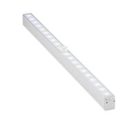 Goobay 55498 Barra de luz LED con detector de movimiento ideal para armarios, cocinas, vitrinas, cajones, pasillos y garajes, 80 lúmenes Blanco