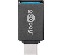 Goobay 56621 USB-C USB 3.0 female (Type A) Gris adaptador de cable - Adaptador para cable (USB-C, USB 3.0 female (Type A), Macho/Hembra, Gris)
