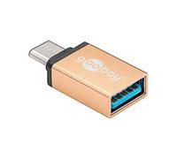 goobay 56622 USB-C/USB-A OTG Super Speed Adaptador para conectar cables de carga - Convierte la toma USB-C en una toma USB-A