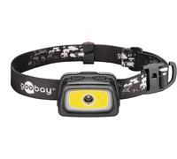 Goobay 58391 Linterna Frontal LED de Alta Luminosidad, 240 Lm, Negro