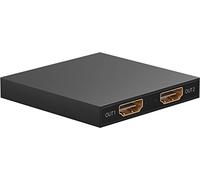Goobay 58480 Divisor HDMI 1 en 2 out/4K a 30 Hz (2160 p) / Conmutador HDMI 1.4 para Dos monitores con 60 Hz a 1080p