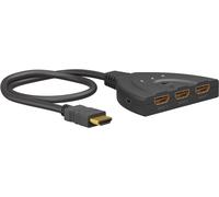 Goobay 58488 - Divisor HDMI 3 en 1 out/4K a 60 Hz (2160 p), conmutador HDMI 2.0 para PS4, PS5, portátiles o monitores