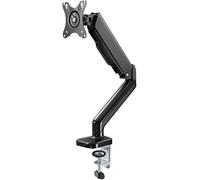 Goobay 58530 - Soporte de monitor con elevación de gas para pantallas de 17 a 32 pulgadas, inclinable y giratorio, montaje de mesa, VESA 75 x 75 y 100 x 100, hasta 9 kg, color negro