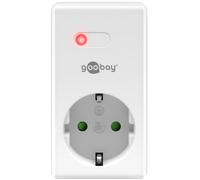 goobay 58690 - Toma de corriente inalámbrica con protección de contacto interior - Toma de corriente para enchufe - Alcance de 30 m - Control LED - Máximo 1100 W, color blanco