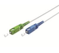 GOOBAY 59623 - Latiguillo de FO símplex, SC-APC (8°)<>SC-UPC, blanco, 15 m